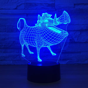 Wild Boar Pig Lamp