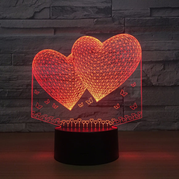 Double Two Heart Lamp